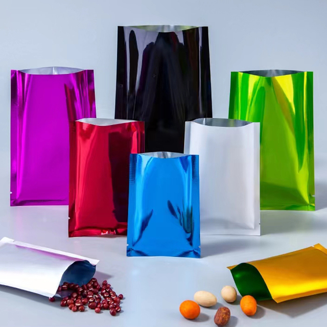 Vacuum Heat Sealing Pouch Multi-Color Metallic Mylar Bags