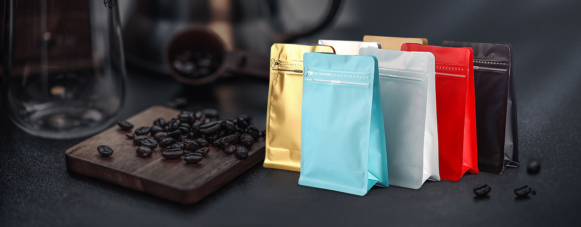 printed coffee bags